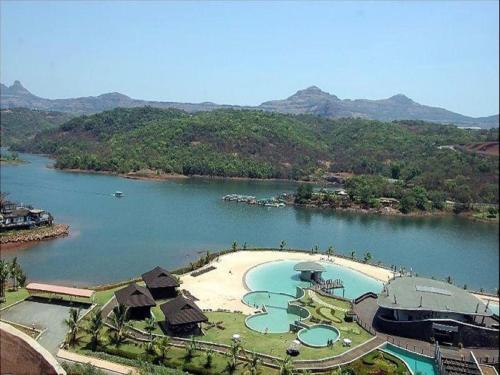 Lakeside pool at Aamby Valley