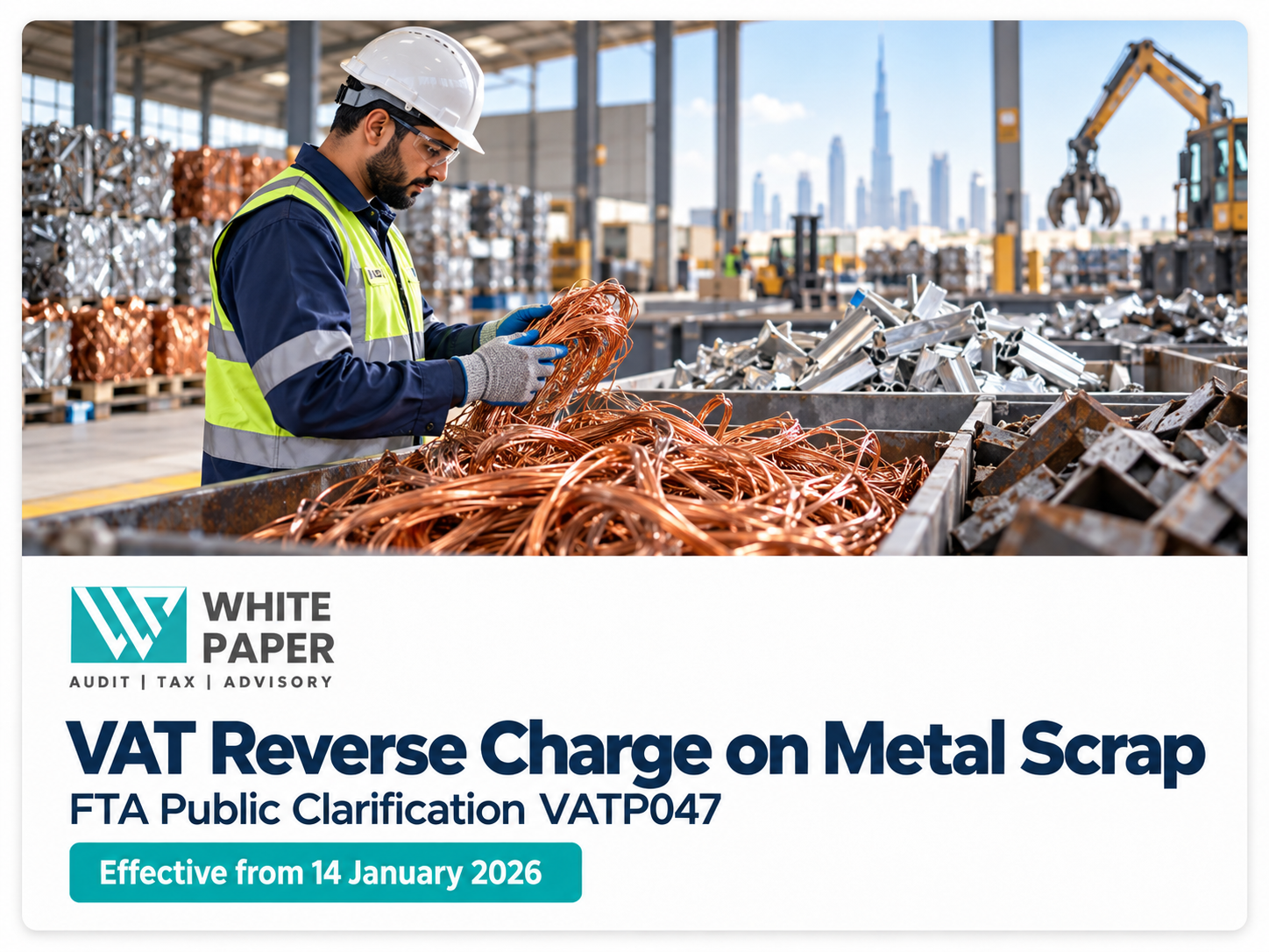 UAE VAT Reverse Charge on Metal Scrap — FTA Public Clarification VATP047 explained by WPAA
