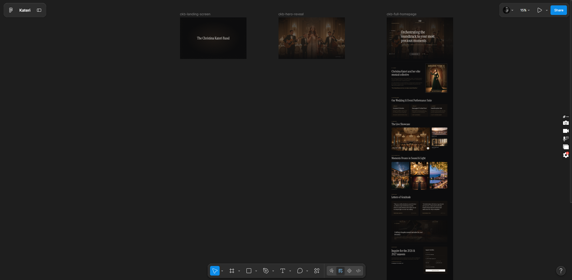 Figma — Website Design Canvas