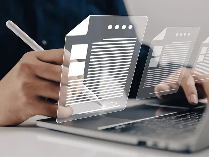 Reviewing transaction documents — conceptual illustration