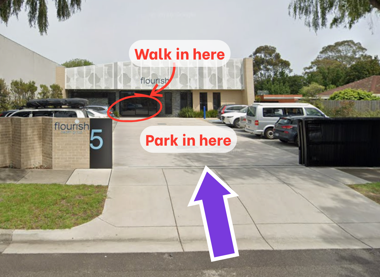 Where to park and walk in at Highett