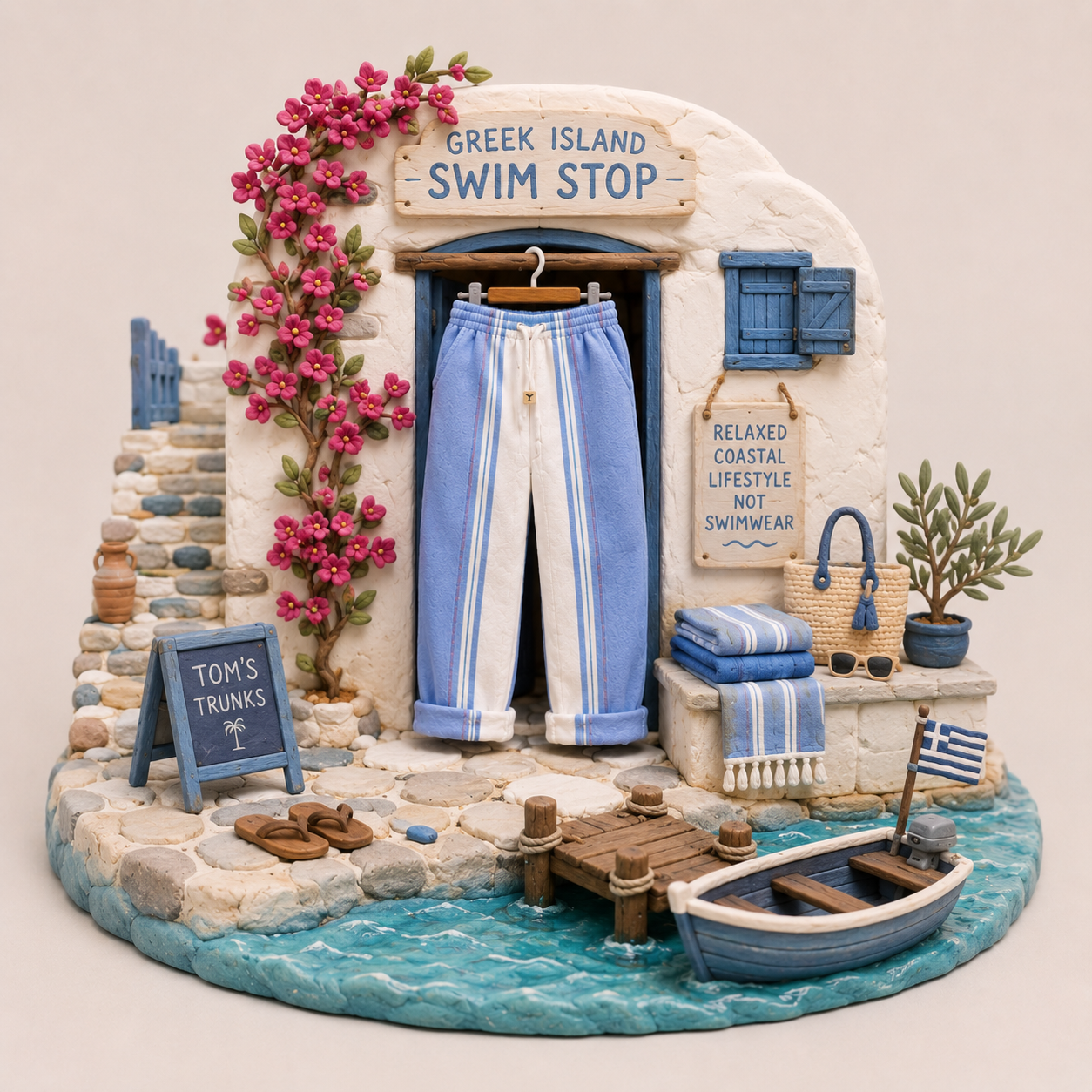 Clay model — Greek Island Swim Stop