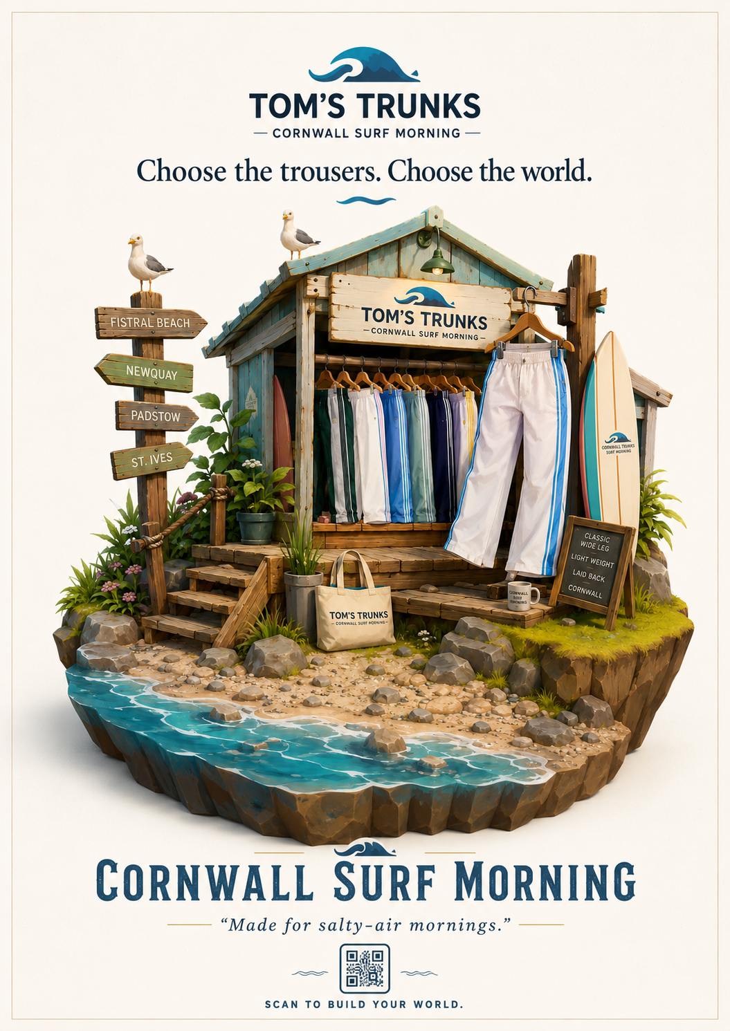 Cornwall Surf Morning — made for salty-air mornings