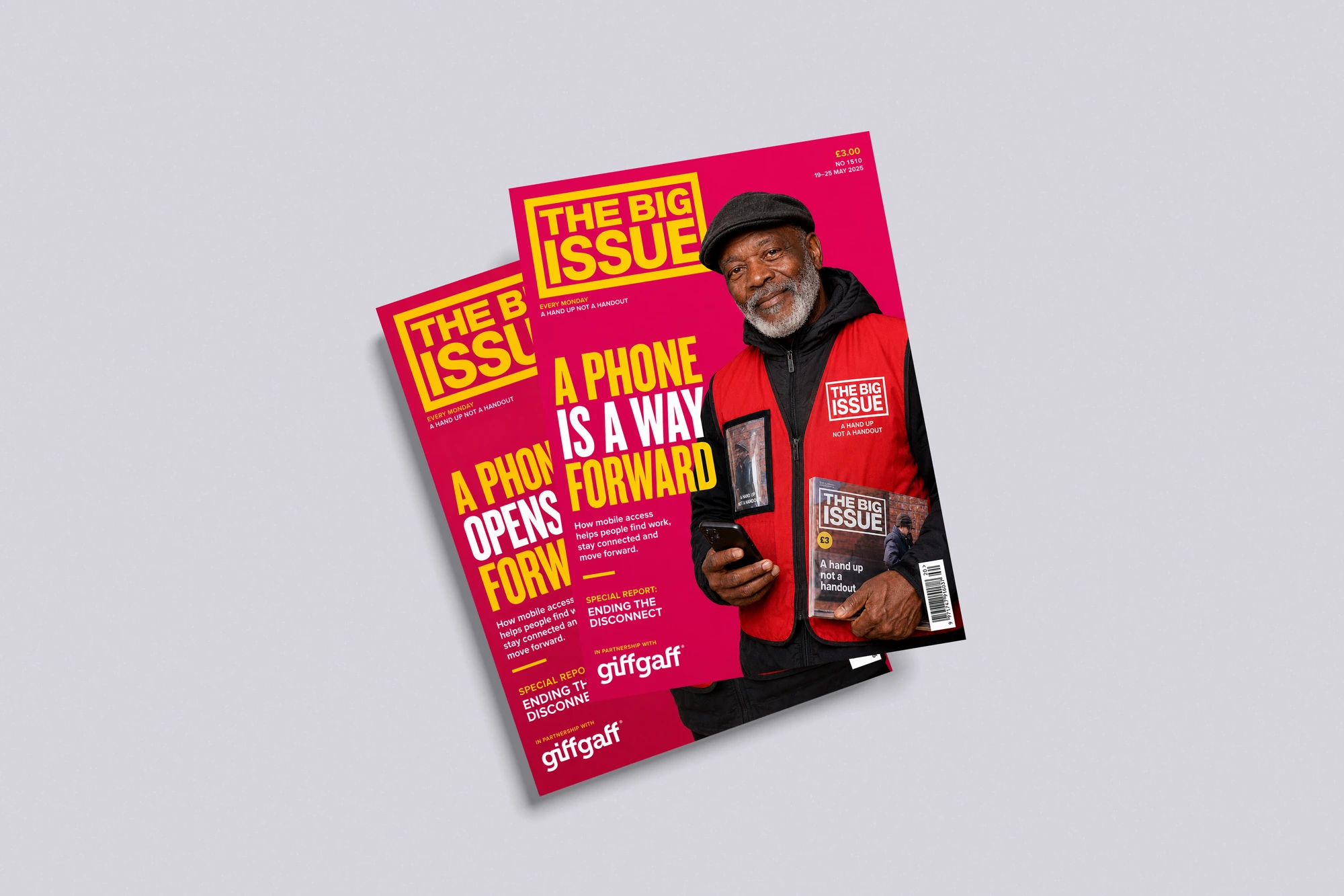 The Big Issue x giffgaff — on the newsstand
