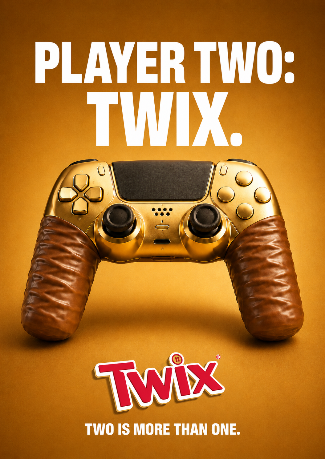 Player Two: Twix. — wrapper gold