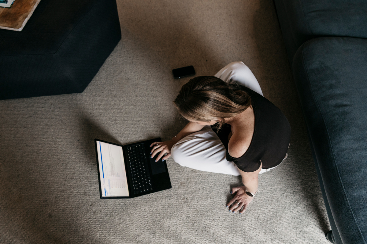 Caitlin Morrison working from home